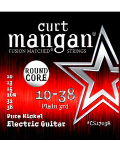 Curt Mangan 10-38 Round Core Pure Nickel Wound Set - Sähkökitaran kielisetti