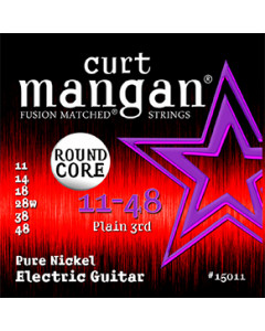 Curt Mangan 11-48 Round Core Pure Nickel Wound Set - Sähkökitaran kielisetti