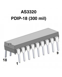 AS3320 ALFA - Voltage controlled filter (VCF) IC (PDIP-18)