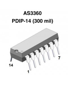 AS3360 ALFA - Dual Voltage Controled Amplifier (VCA) IC (PDIP-16)