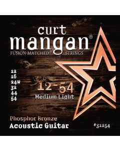 Curt Mangan 12-54 Phosphor Med-Light Teräskielisen akustisen kielisetti