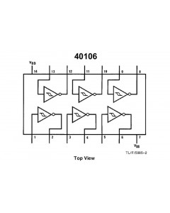 40106 (CD40106B) CMOS Hex Schmitt-Trigger Inverters
