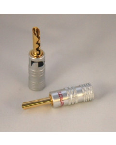 Gold plater speaker connector, NAKAMICHI, black