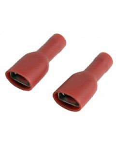 Blade connector 6.3x0.8m, female, red, insulated