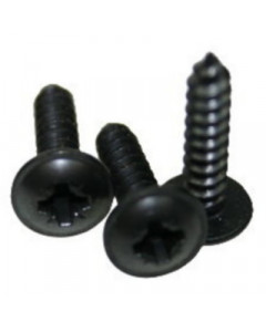 Self tap screw Nﾰ 6 x 15 mm flange head, black