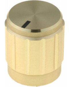 Aluminium knob for 6mm shaft, gold