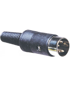 DIN plug male 5-pin, plastic / metal