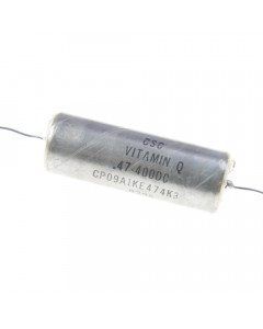 0.47uF (470nF) 400V Sprague Vitamin Q PIO (Paper in oil) kondensaattori - NOS