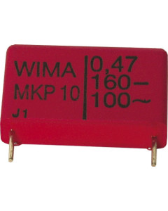 Wima MKP2 22nF (0.022uF) /100V Polypropyleenikondensaattori, pysty