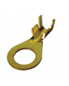 Ring cable lug M4, gold plated, unshielded