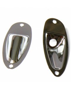 Eco -series stratocaster style jack plate, chrome