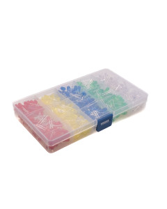 5mm LED-lajitelma, 5 eri väriä, 500 kpl