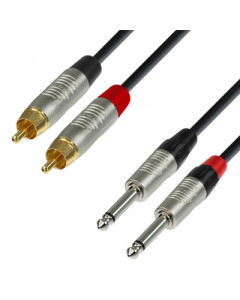 Audio Cable REAN 2 x RCA male to 2 x mono plug 0.9 m