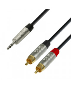 Audio Cable REAN 3.5mm plug to 2 x RCA male 3 m