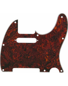 Telecaster style pickguard, Tortoise / Red Pearl 3-ply