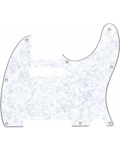 Telecaster style pickguard, White Red Pearl 3-ply