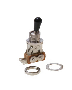 UT G-style - lyhyt 3-asentoinen mikrofonin valintakytkin - kromi nuppi