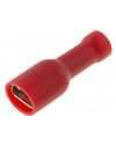 Blade connector 2.8x0.8mm, female, red, isolated