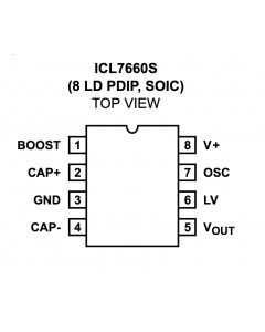 ICL7660S CPAZ dc-dc konvertteri (huom S malli, 35kHz)