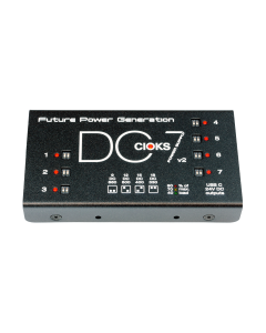 Cioks DC7 v2 - pedaalilautavirtalähde - 7 ulostuloa 9V, 12V, 15 ja 18V, USB-C