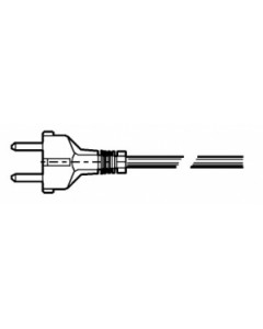 Power cord 3 m with straight Schuko-style plug