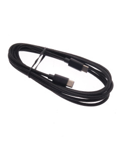 UT USB-C USB-C kaapeli - 200cm - kangaspäälysteinen - musta