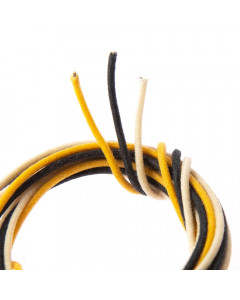 Stranded cloth covered yellow cable - 22AWG per 50cm
