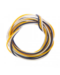 Stranded cloth covered yellow cable - 22AWG per 50cm