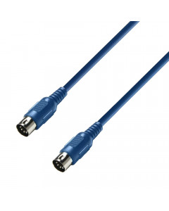 DIN5 - DIN5 (MIDI) -cable, 0.75m, sininen