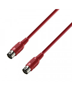 DIN5 - DIN5 (MIDI) -cable, 0.75m, punainen
