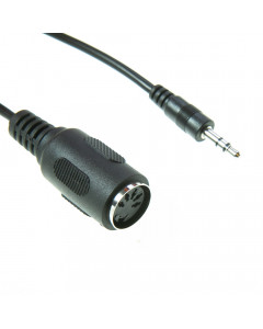 DIN5 - DIN5 (MIDI) -cable, 0.75m, musta