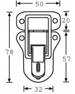 Large padlocking drawbolt 16021