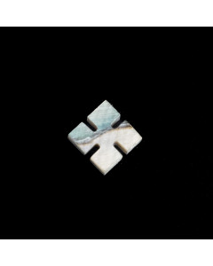 Otelautamerkki 4mm risti - aito abalone (Japan)