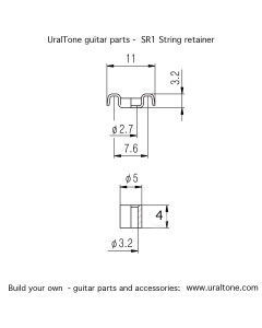 UT Guitar Parts SR1 kieltenohjain - kromi
