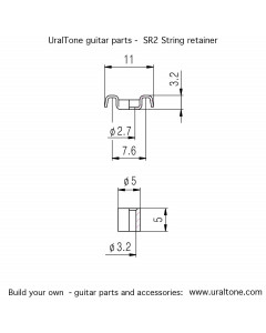 UT Guitar Parts SR2 kieltenohjain - kromi