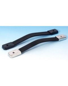 Strap handle 3424 black-chrome, plastic (254x28mm)
