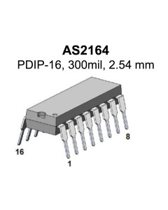AS2164 ALFA Quad voltage exponentially controlled amplifier (VCA) (P-DIP16)
