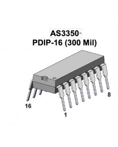 AS3350 ALFA - Dual Voltage Controlled State Variable Filter   (VCF) IC (PDIP-16)