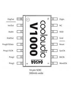 Coolaudio V1000 One-Chip Multi-Effects DSP IC (SOIC-16/300)