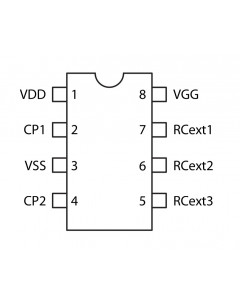 Coolaudio V3102 Two-Phase Clock Generator for BBD's IC (DIP8)