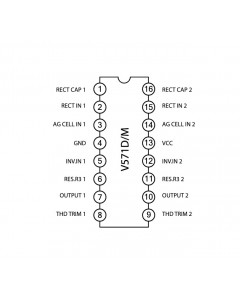 Coolaudio V571D Compander Circuit IC (DIP16)