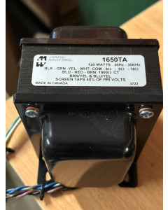 Hammond 1650TA ulostulomuuntaja 120W 1.9K / 4-8-16 (4xEL34, KT66, 6550) - protoiltu