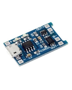 Litium ioni akun laturimoduuli 3.7V akulle 1A max latausvirta micro USB
