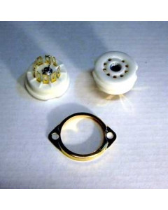 Ceramic noval (3G) tube base with golden hardware