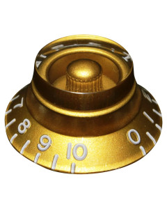 Hosco SKG-160I Top Hat potentiometrin nuppi - kulta (embossed numbers)