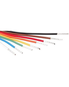 Teflon 14AWG / 2,4mm Musta, hopeoitu - poistossa