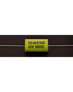 TAD Mustard 47nF (0.047uF) / 630V polyesterikondensaattori, vaaka