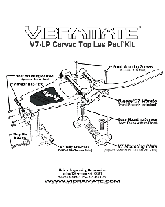 Vibramate V7 LES PAUL mounting kit - Bigsby adaptor - poistossa