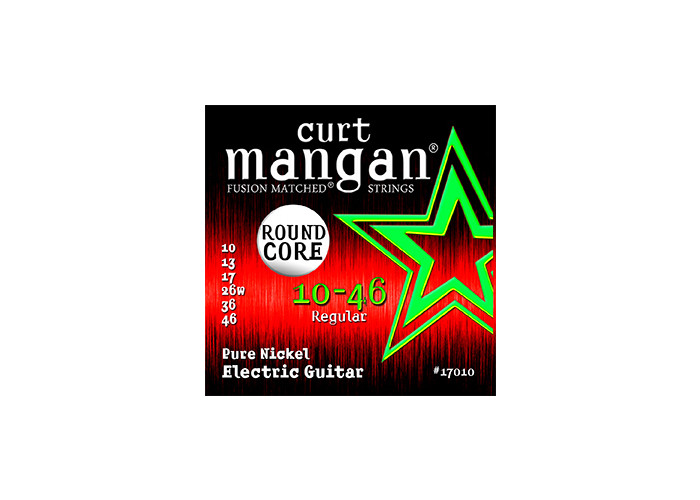 Curt Mangan 10-46 Round Core Pure Nickel Wound Set - Sähkökitaran kielisetti