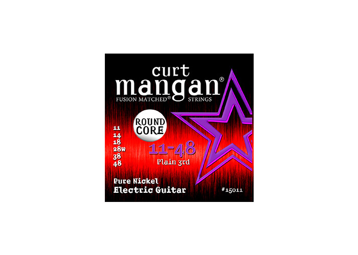 Curt Mangan 11-48 Round Core Pure Nickel Wound Set - Sähkökitaran kielisetti